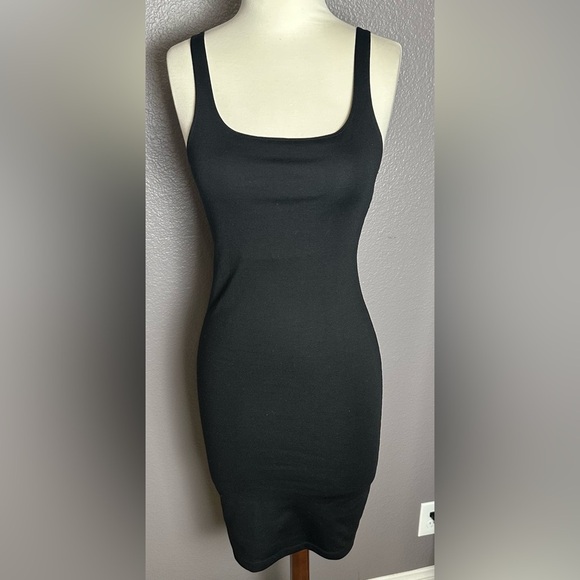 Zara Tank Dress Women Black Knit Round Neck Bodycon Sleeveless Sexy - Picture 11 of 15